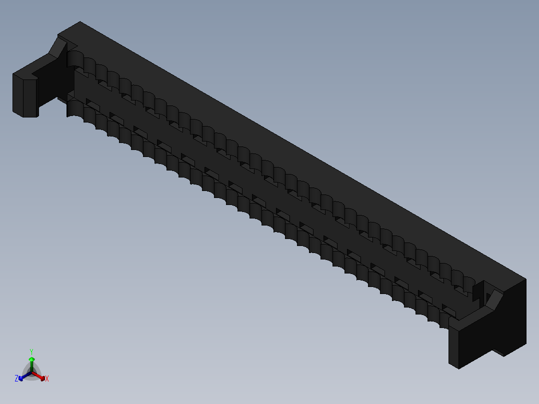 FDC-34 ( DS1018-2.54-34L )正等轴测图