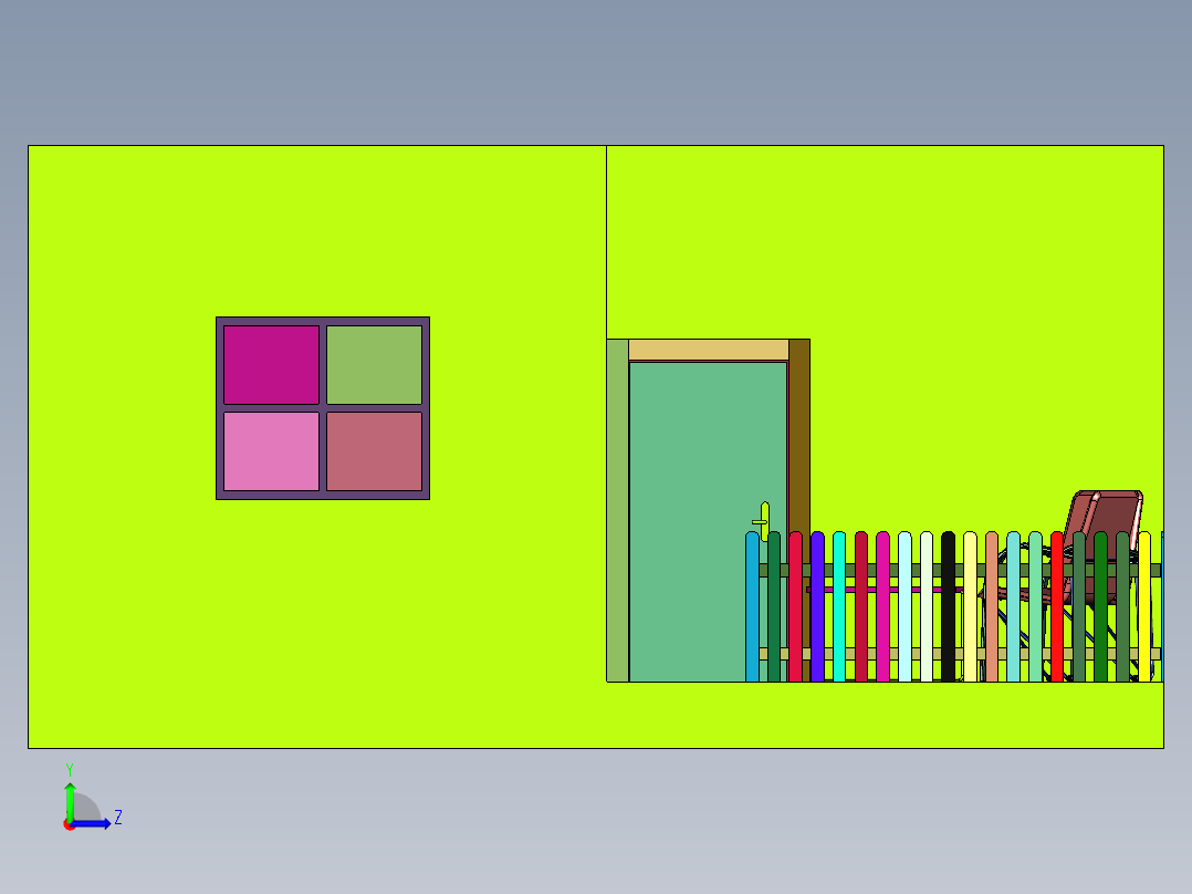 极简单人小户型公寓装修左视图