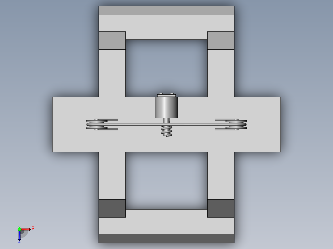 龙门架式汽车检测设备俯视图