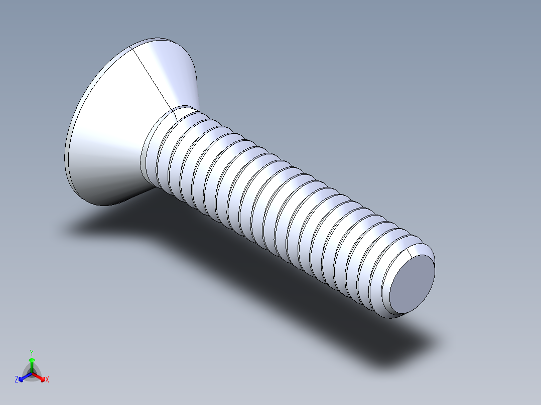 锥形内六角头螺钉-FHCS 8-32 x 0.750
