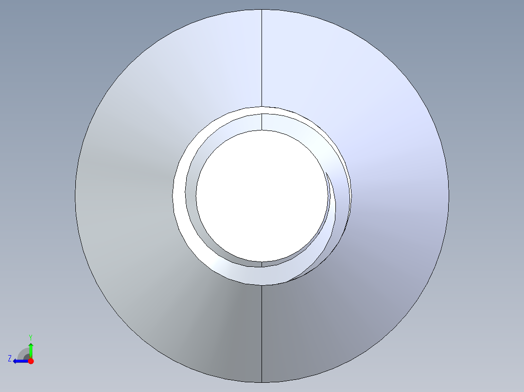 锥形内六角头螺钉-FHCS 8-32 x 0.750右视图