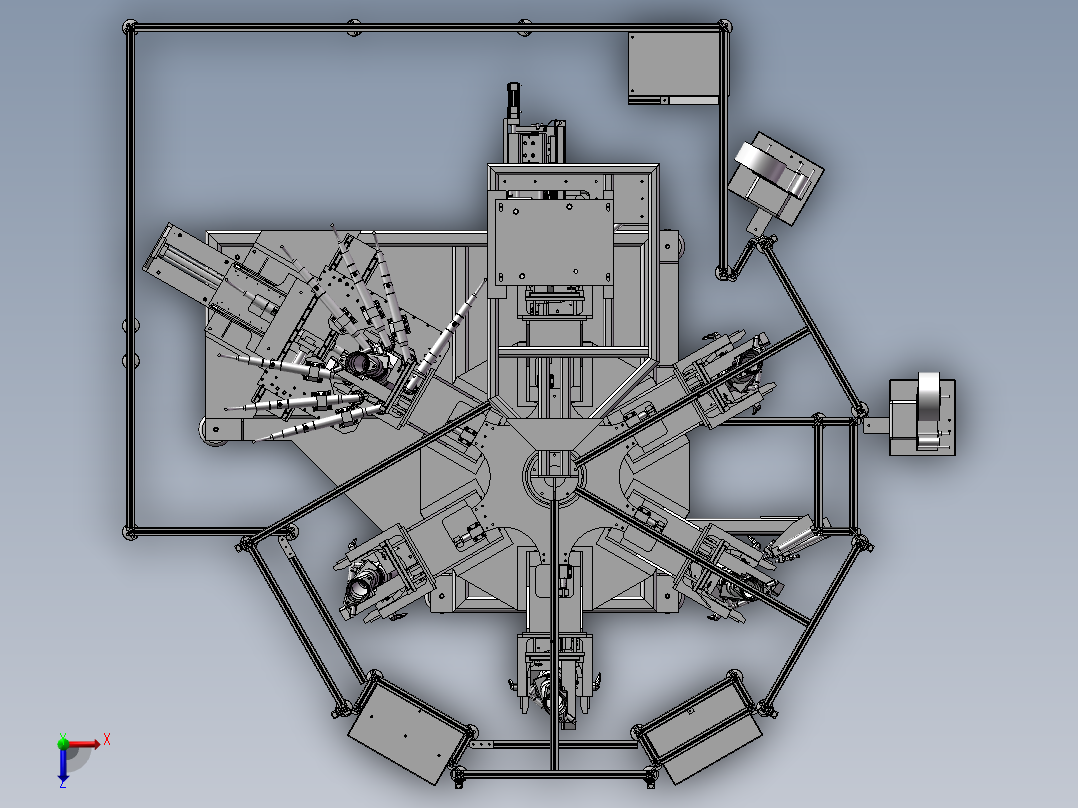 自动化组装设备设计俯视图