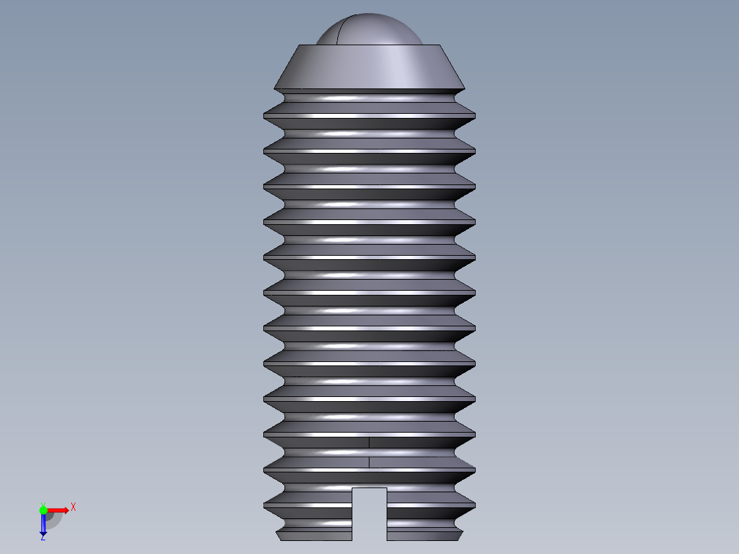 定位珠(塑膠本體)2204-3D多系列多零件图纸模型俯视图