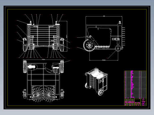 蓝莓收获机（CAD）图纸