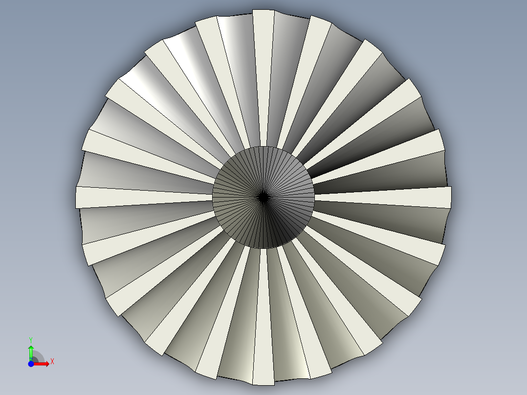 涡轮 叶片 涡扇 (34)前视图