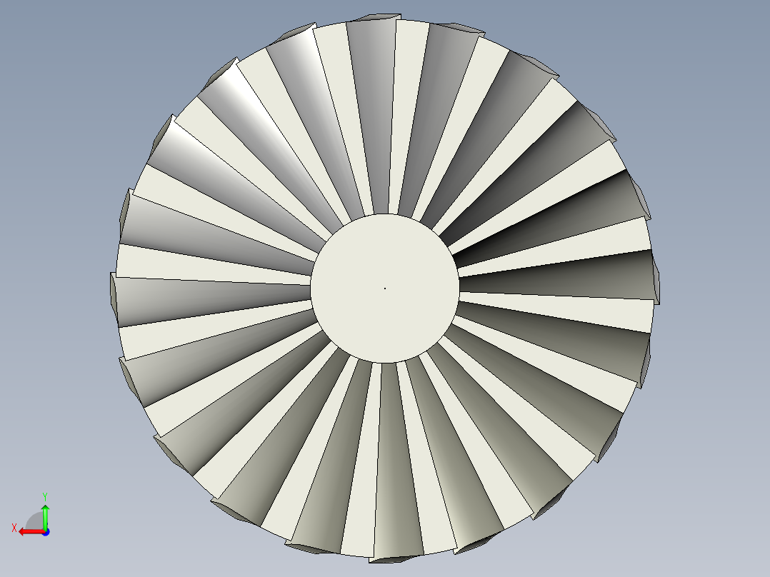 涡轮 叶片 涡扇 (34)后视图