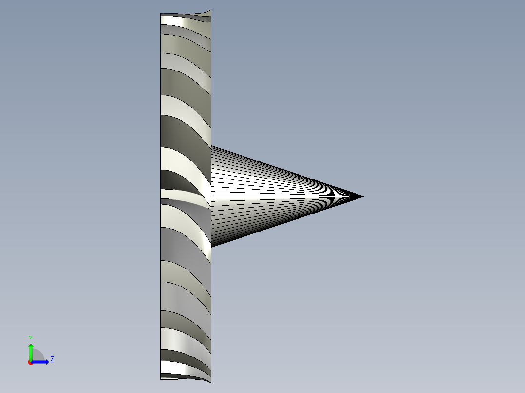 涡轮 叶片 涡扇 (34)左视图