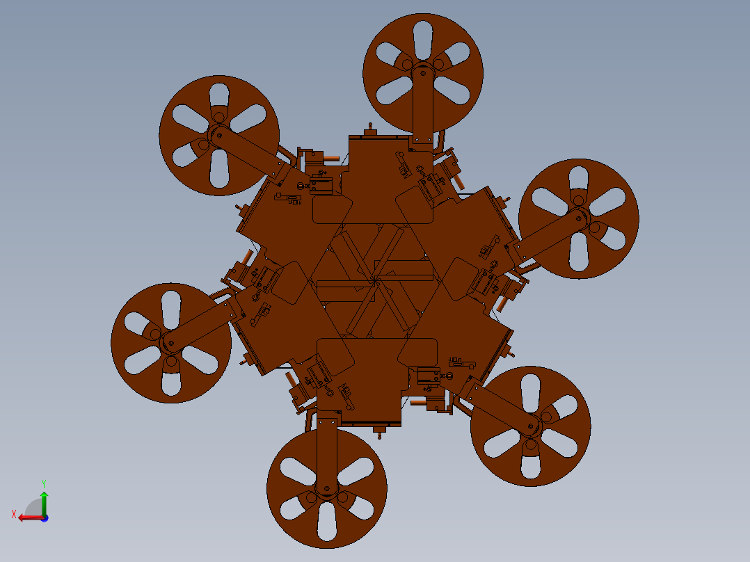 太空飞行器后视图