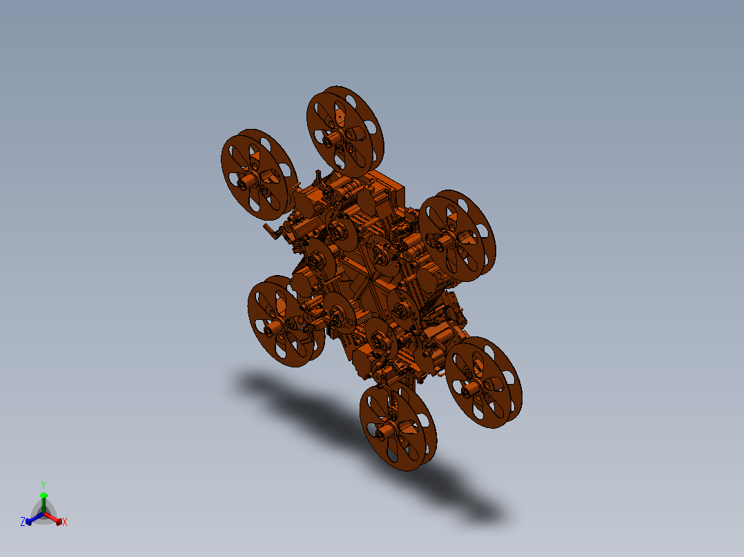 太空飞行器正等轴测图