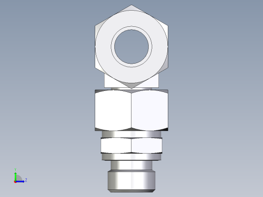卡套式工业通用硬管接头EO_Assembled_adjustable_standpipe_branch_tee_EVT18LR71左视缩略图