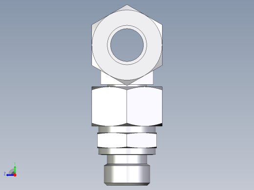 卡套式工业通用硬管接头EO_Assembled_adjustable_standpipe_branch_tee_EVT18LR71右视缩略图