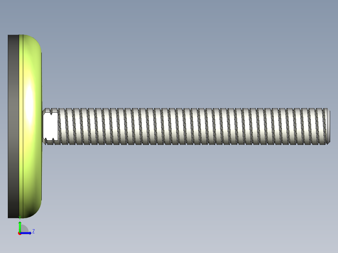 不銹鋼水平調整腳座547-3D多系列多零件图纸模型左视图