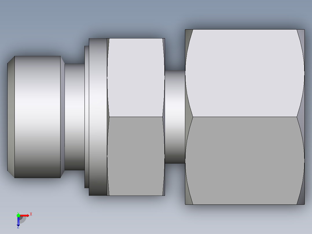 卡套式工业通用硬管接头EO_Standpipe_connector_EVGE16SREDCF俯视图