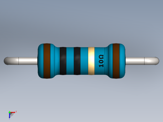 电容器 二极管 电阻器-Resistor 10 Ohm Blue俯视缩略图