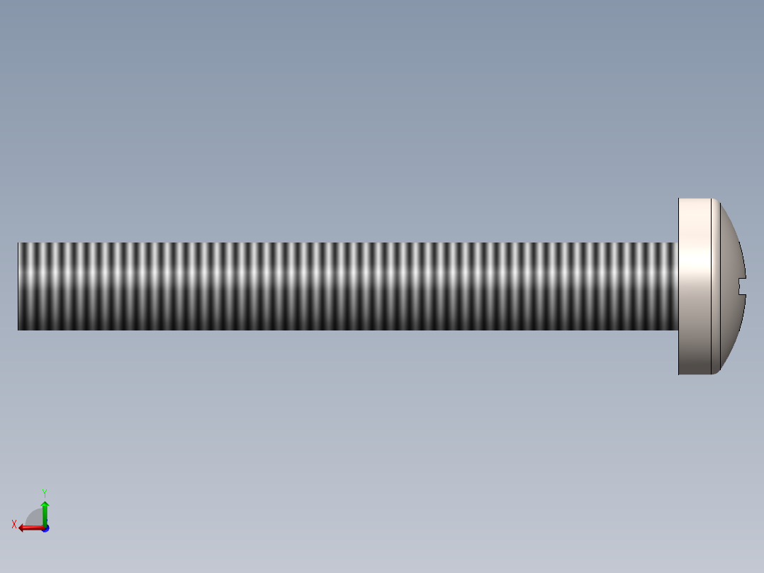 螺丝 M6 十字盘头-M6x45 Screw head.SLDPRT后视图