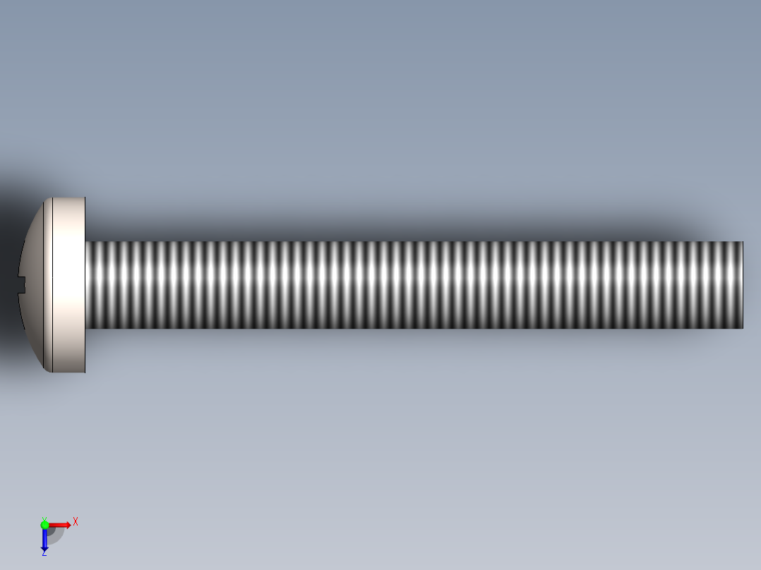 螺丝 M6 十字盘头-M6x45 Screw head.SLDPRT俯视图