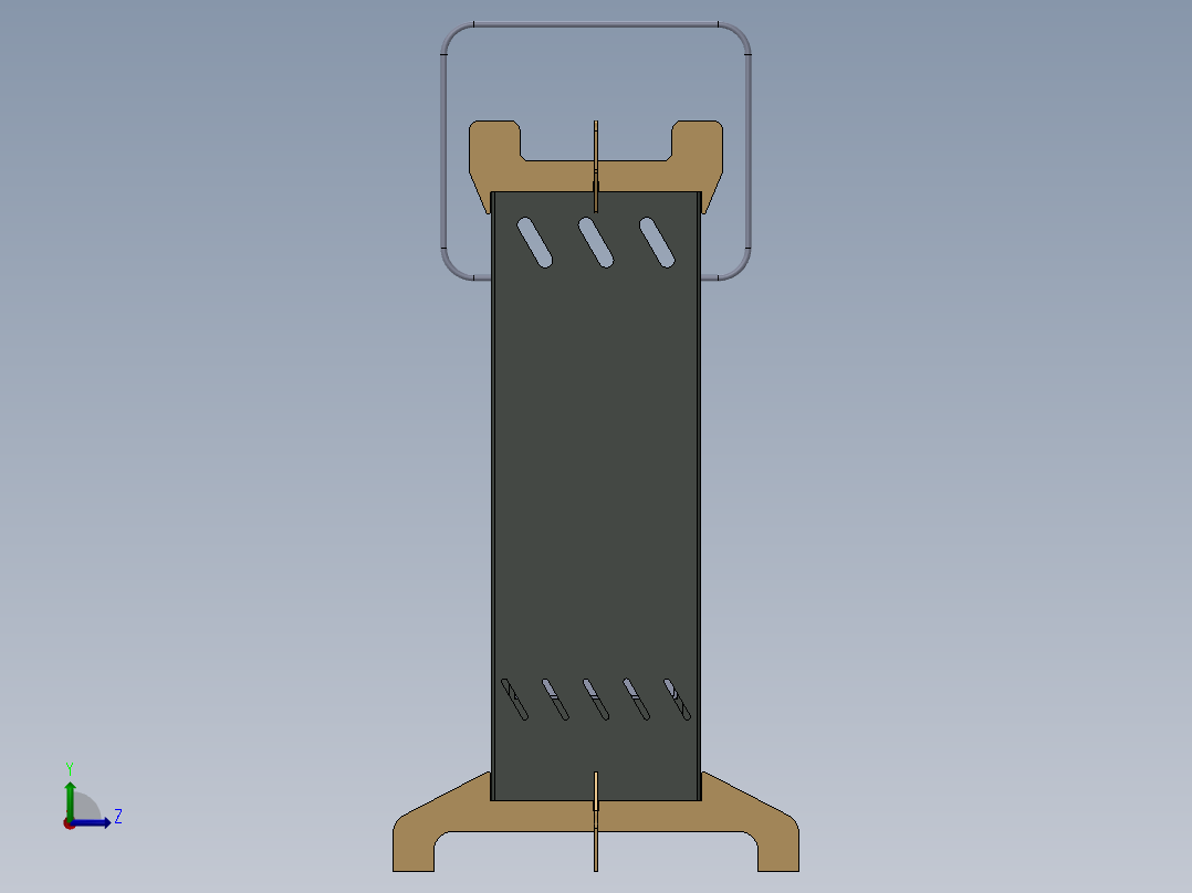 组装式钣金炉子燃木炉左视图