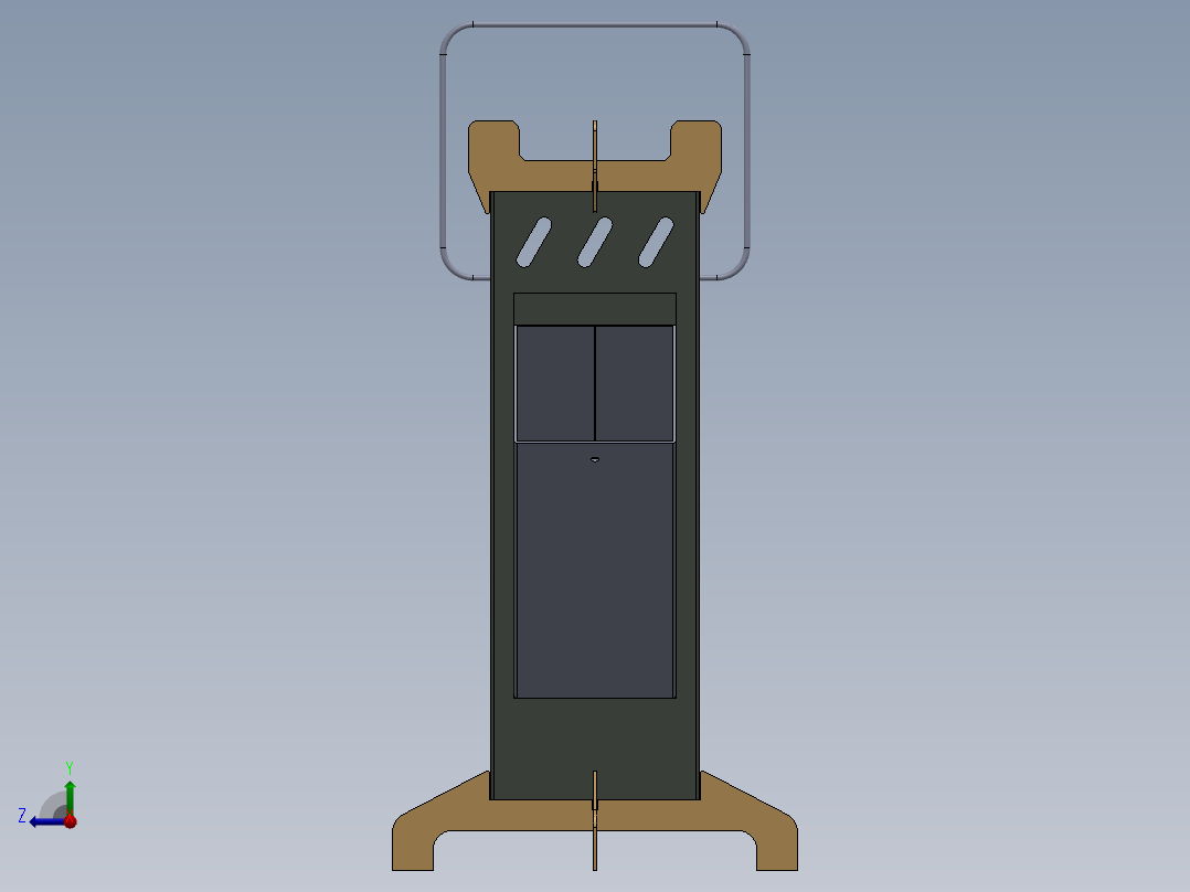 组装式钣金炉子燃木炉右视图
