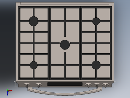 燃气灶具俯视缩略图