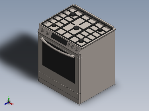 燃气灶具正等轴测缩略图