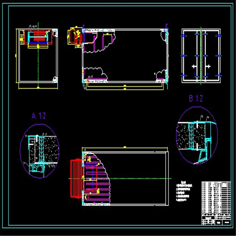 轻型冷藏车车厢CAD图纸（带说明书） 机械参考资料设计素材