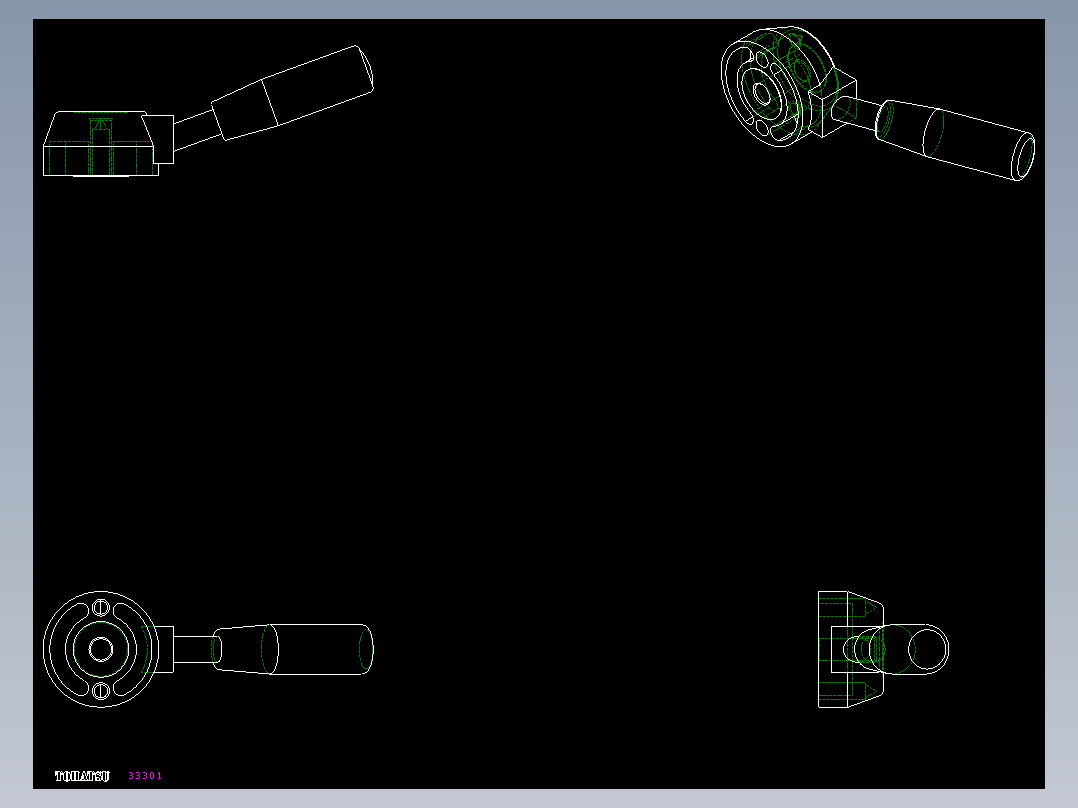 把手LBR-2D多系列多零件图纸模型