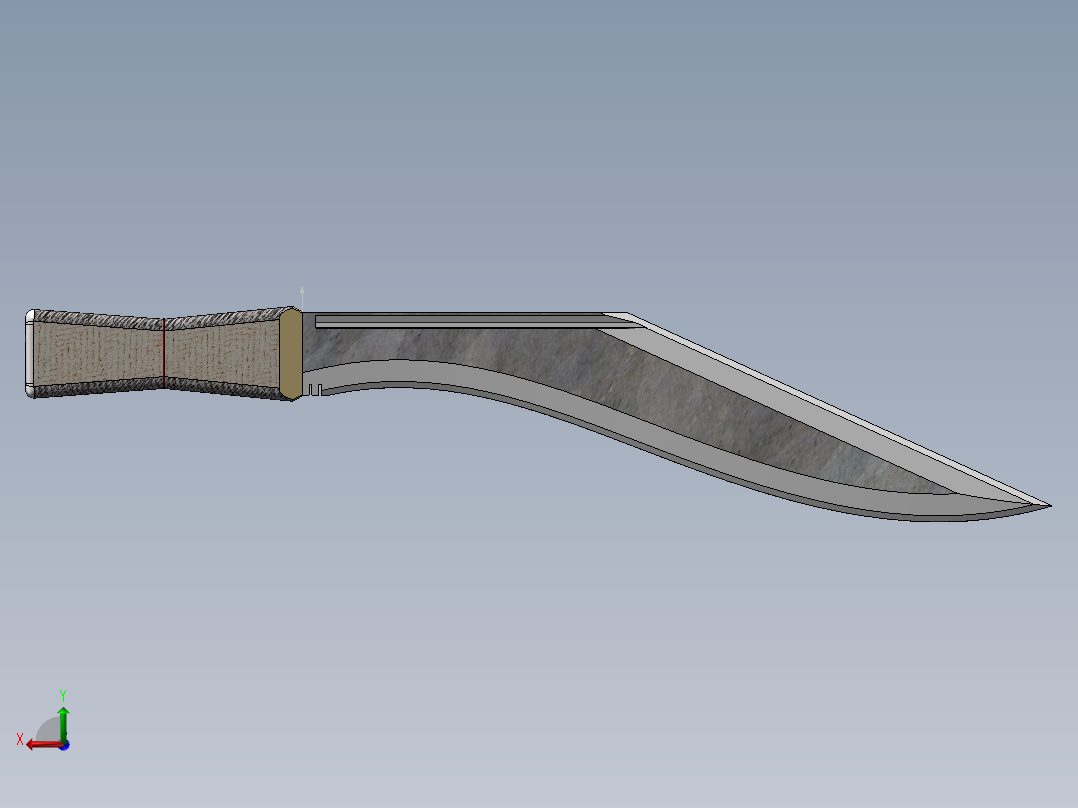 尼泊尔刀后视图