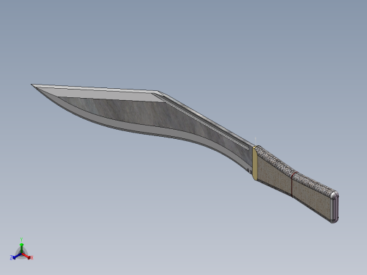 尼泊尔刀正等轴测缩略图