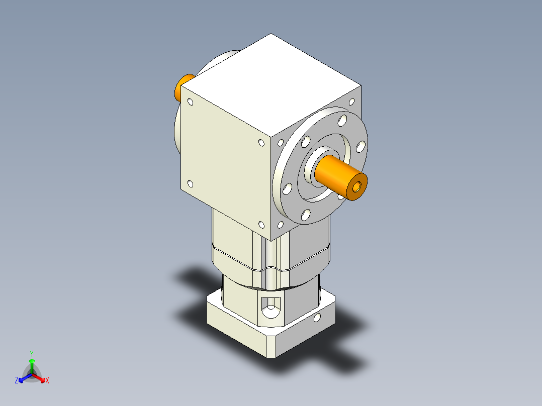 换向器PW170双轴 PGH142-L2 22-110-145-M8.stp主视图
