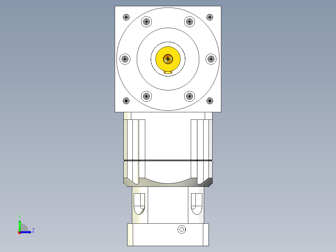 换向器PW170双轴 PGH142-L2 22-110-145-M8.stp左视图