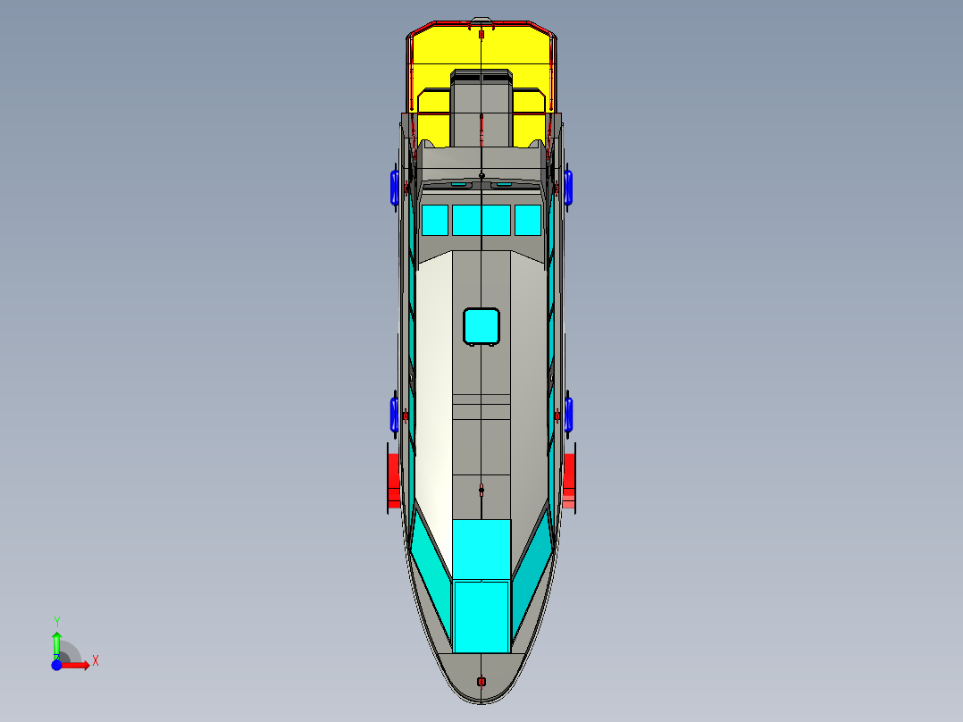 Dolphin Seabus游艇模型前视图
