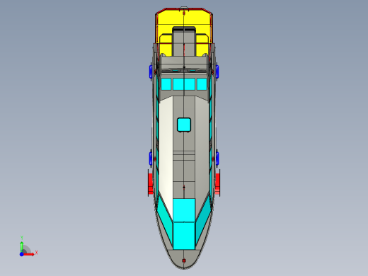 Dolphin Seabus游艇模型前视缩略图