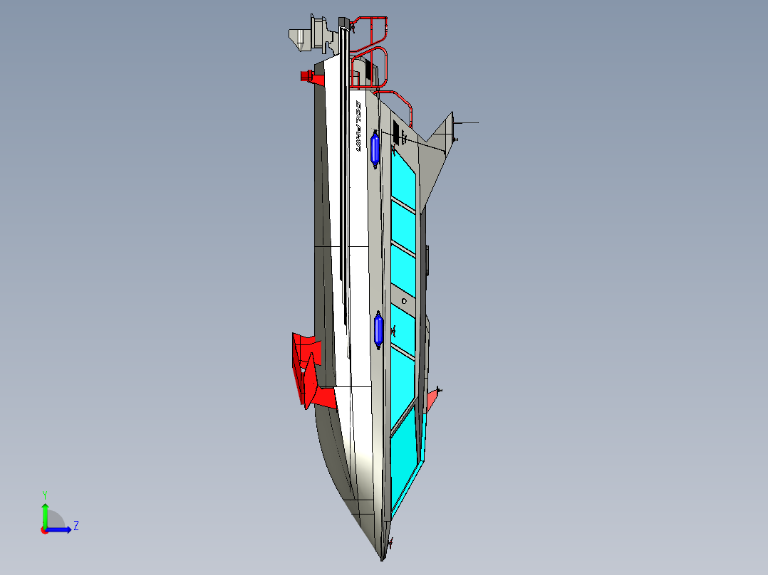 Dolphin Seabus游艇模型左视图
