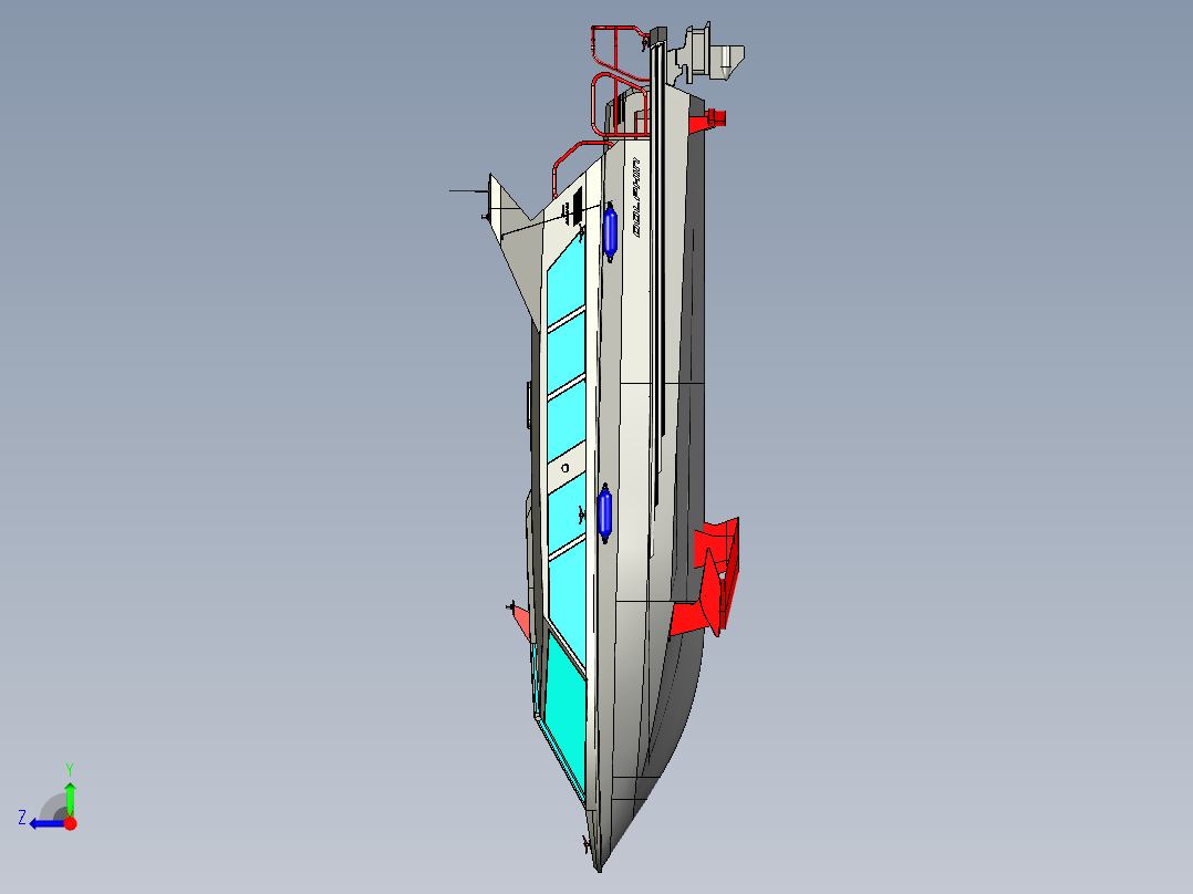 Dolphin Seabus游艇模型右视图