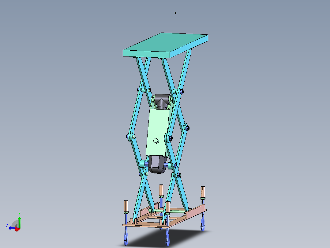 剪刀式汽车举升机结构设计