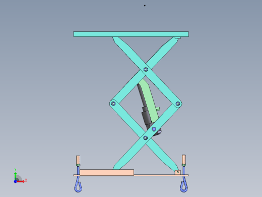 剪刀式汽车举升机结构设计前视缩略图