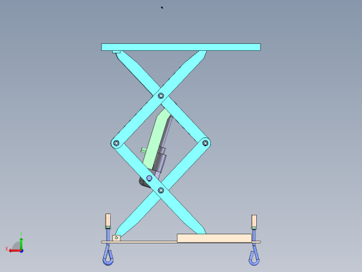 剪刀式汽车举升机结构设计后视缩略图