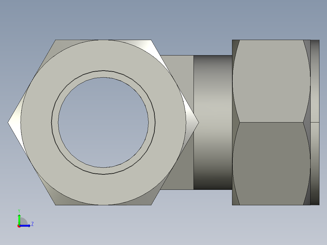 卡套式工业通用硬管接头20_jbu-s左视图
