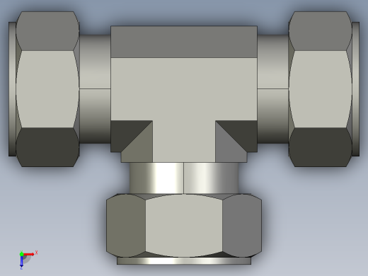 卡套式工业通用硬管接头20_jbu-s俯视缩略图