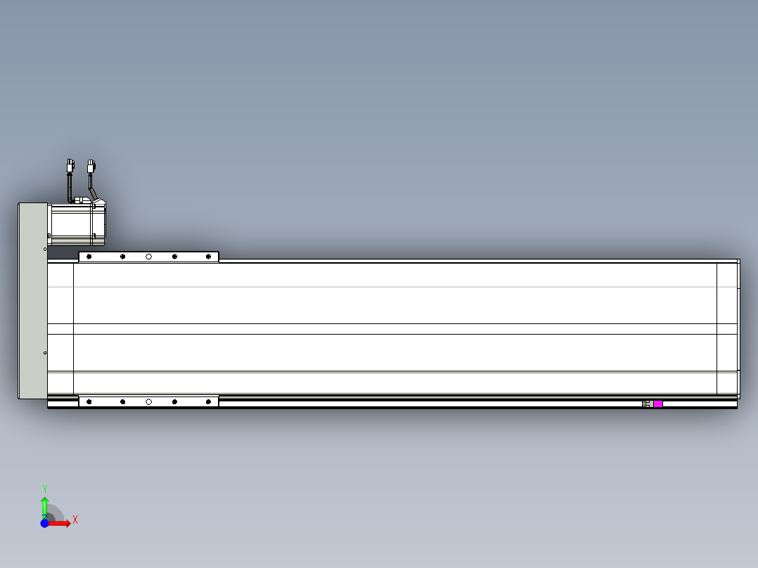 VF丝杆传动-一般环境VF27-Lxx-C-S950-BR-ZP75-D3前视图
