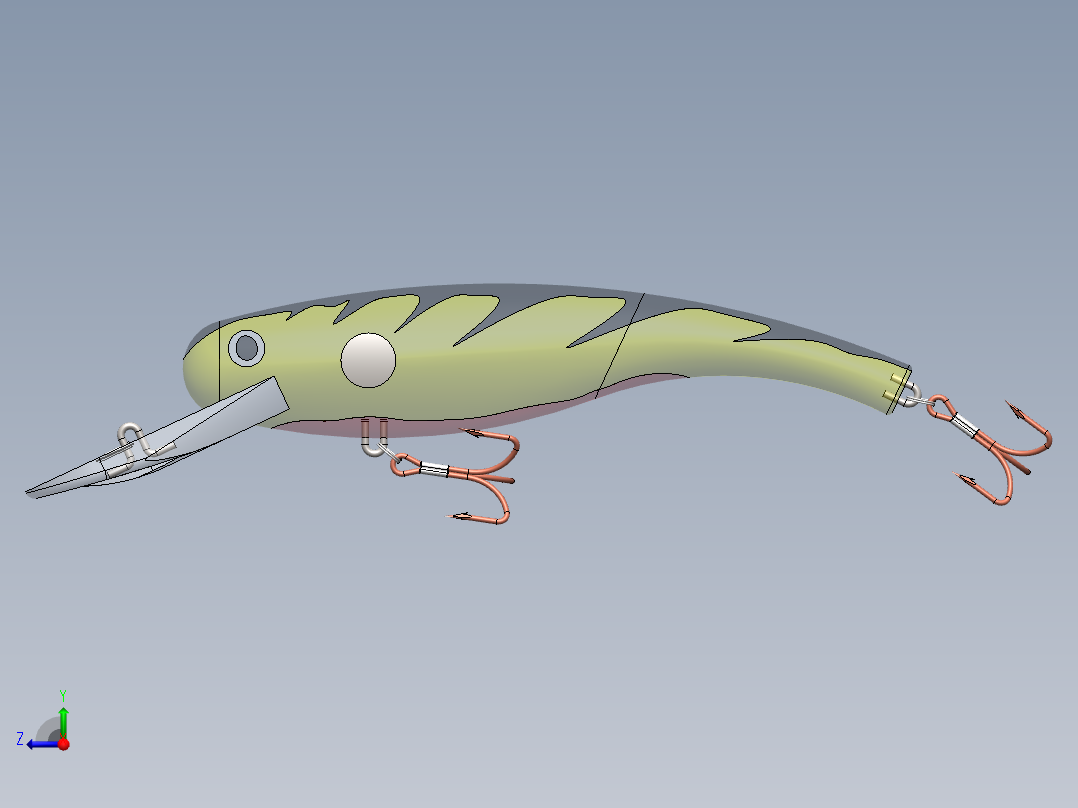 路亚假鱼饵右视图