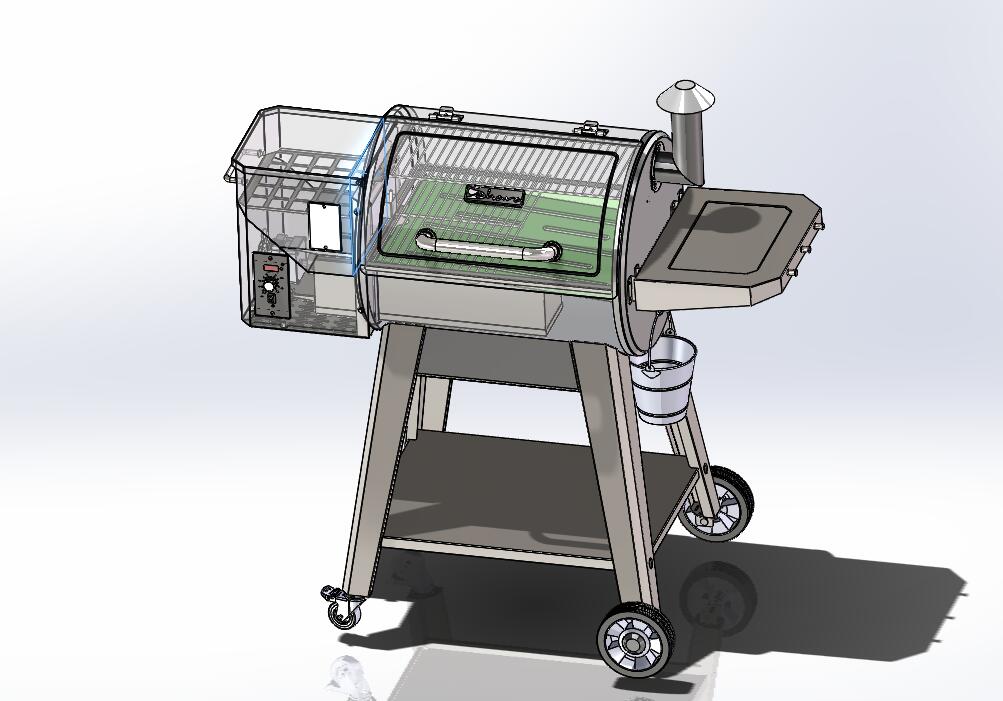 圆筒形颗粒燃料烧烤炉step