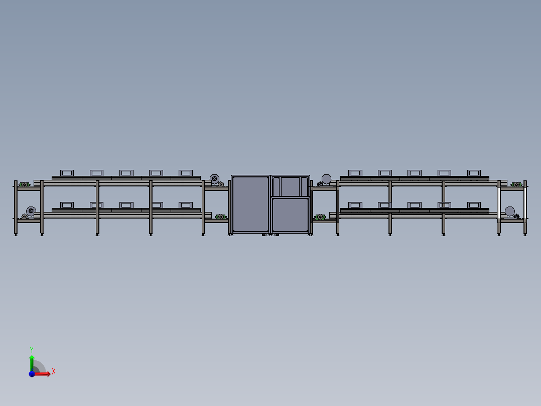 制砖坯板自动传送设备sw17可编辑前视图