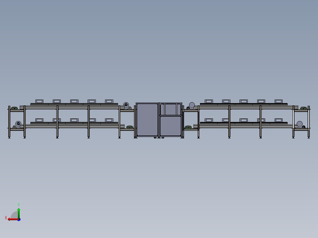 制砖坯板自动传送设备sw17可编辑后视图