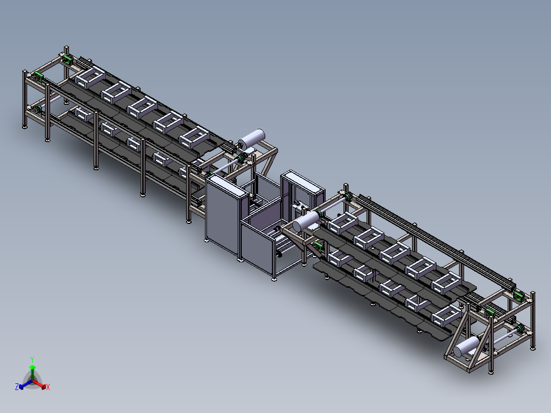 制砖坯板自动传送设备sw17可编辑正等轴测图