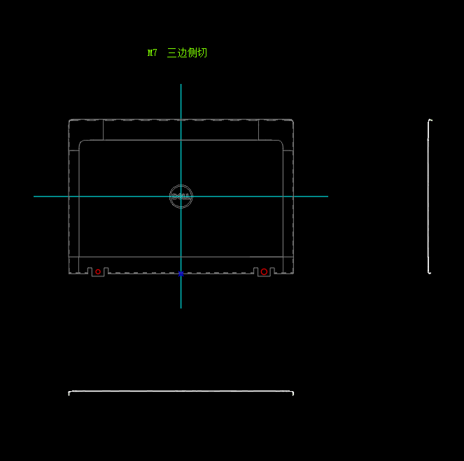 3C类电脑外壳三边侧切模具设计图