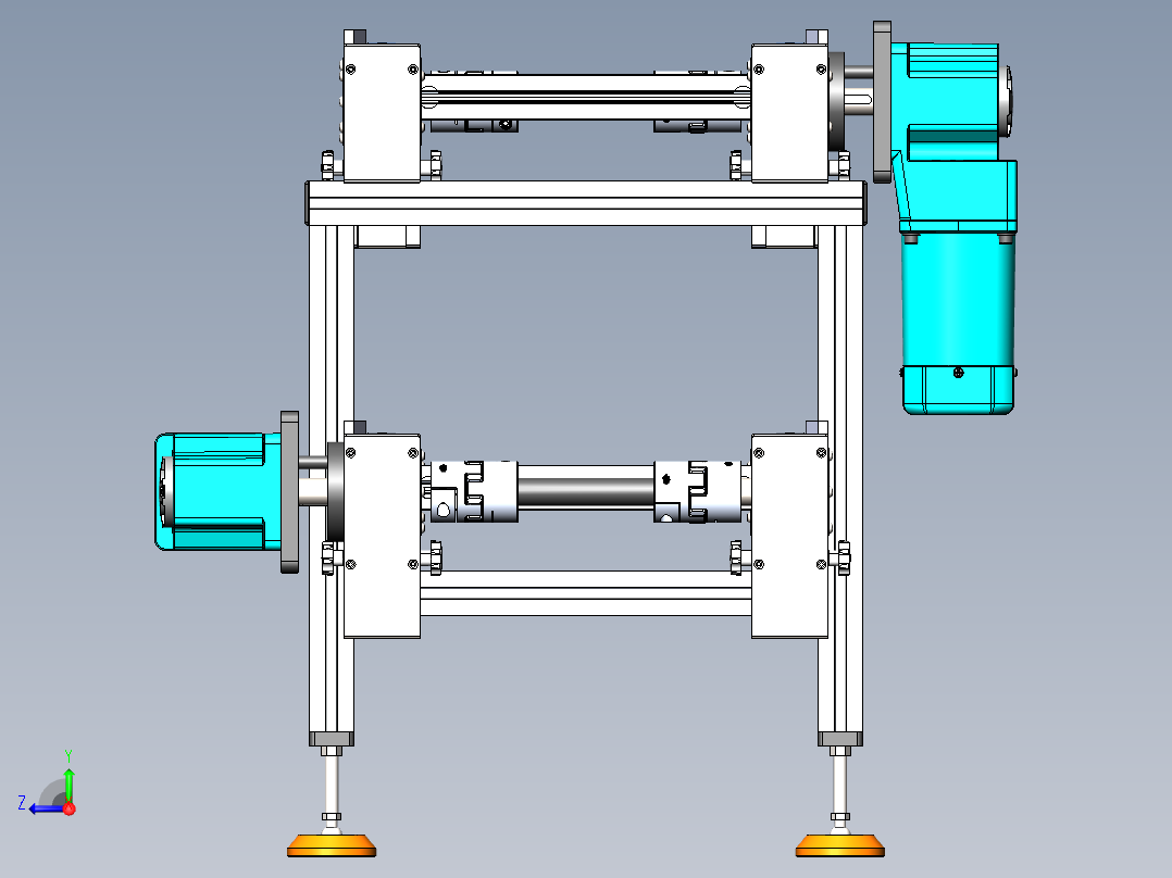 长2500-宽400-高700 双层倍速链右视图