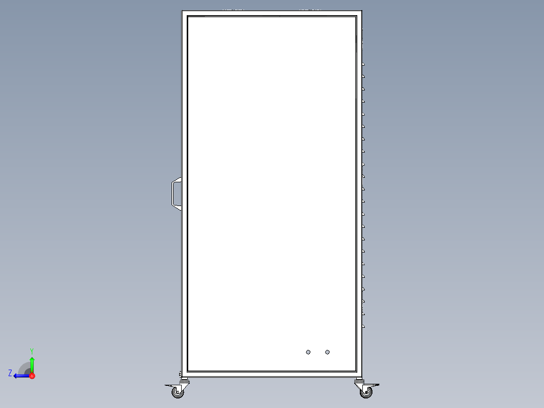 电控柜、锂电池测试机柜右视图