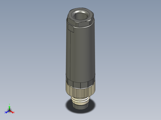 M8传感插连接器直型公插4芯正等轴测缩略图