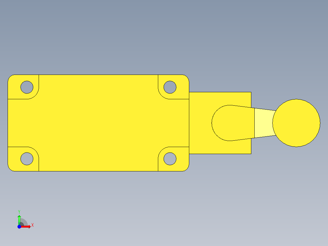 行程开关前视图
